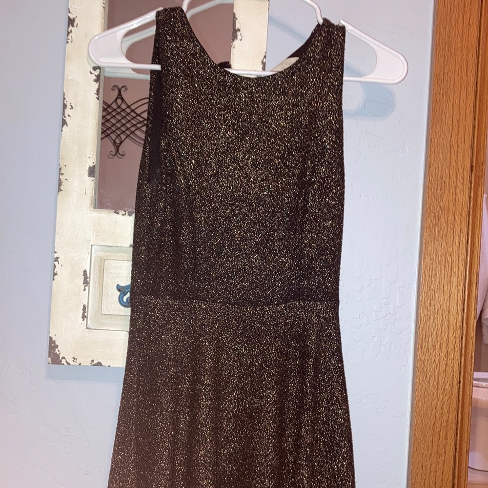 Black gold dress